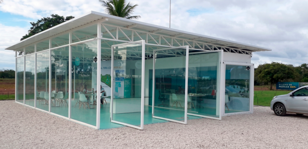 Stand de Vendas Mercado Imobiliario em Conteiner Modular